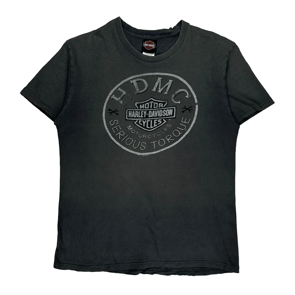 Valley Harley-Davidson Shop Harley Davidson Graphic T-Shirt - Large Black Cotton