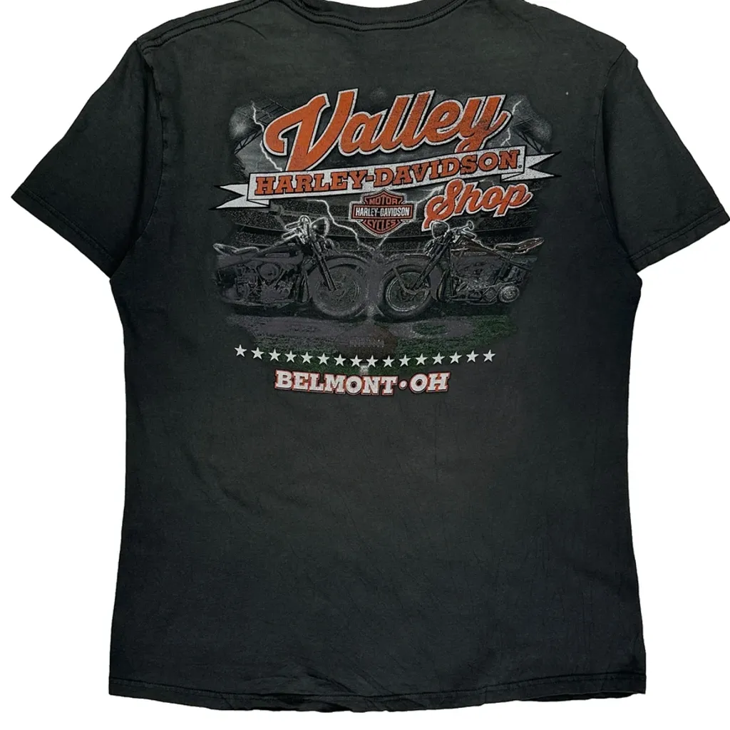 Valley Harley-Davidson Shop Harley Davidson Graphic T-Shirt - Large Black Cotton - Image 7