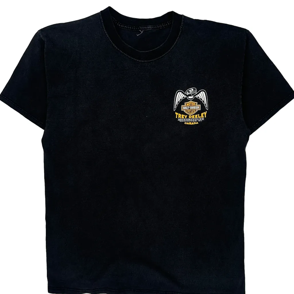 Vancouver, B.C. Canada Chapter Harley Davidson Graphic T-Shirt - No Size Black Cotton - Image 5