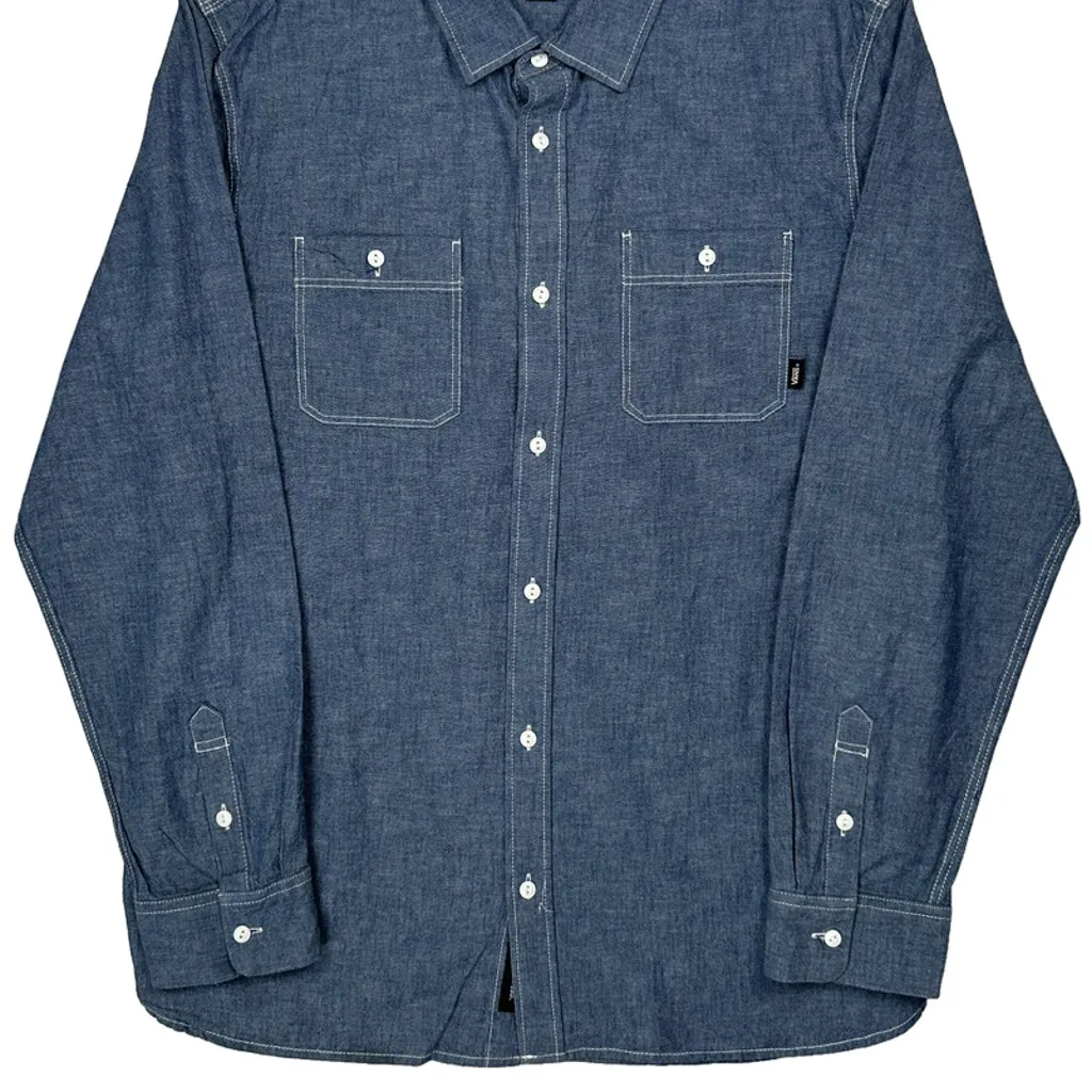 Vans Denim Shirt - Large Blue Cotton - Image 4