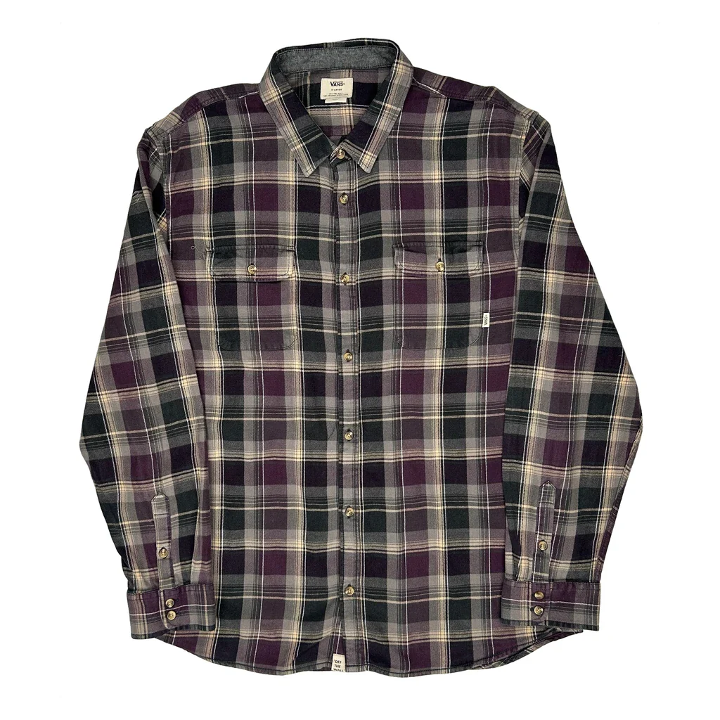 Vans Checked Flannel Shirt - XL Multicoloured Cotton