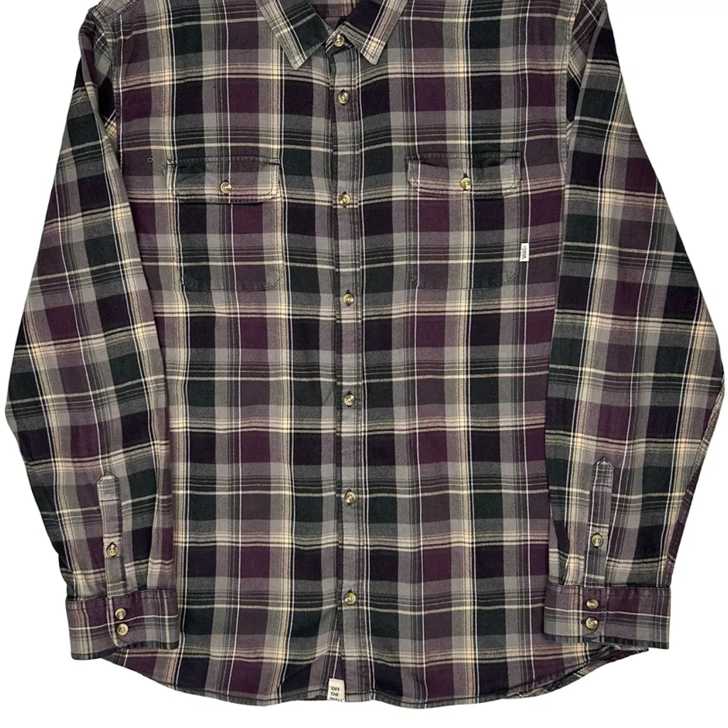 Vans Checked Flannel Shirt - XL Multicoloured Cotton - Image 4