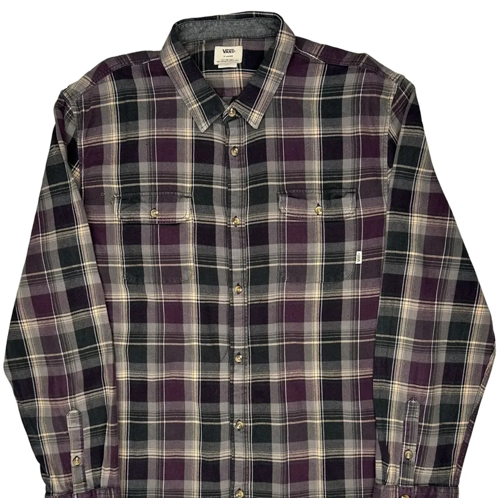 Vans Checked Flannel Shirt - XL Multicoloured Cotton - Image 5