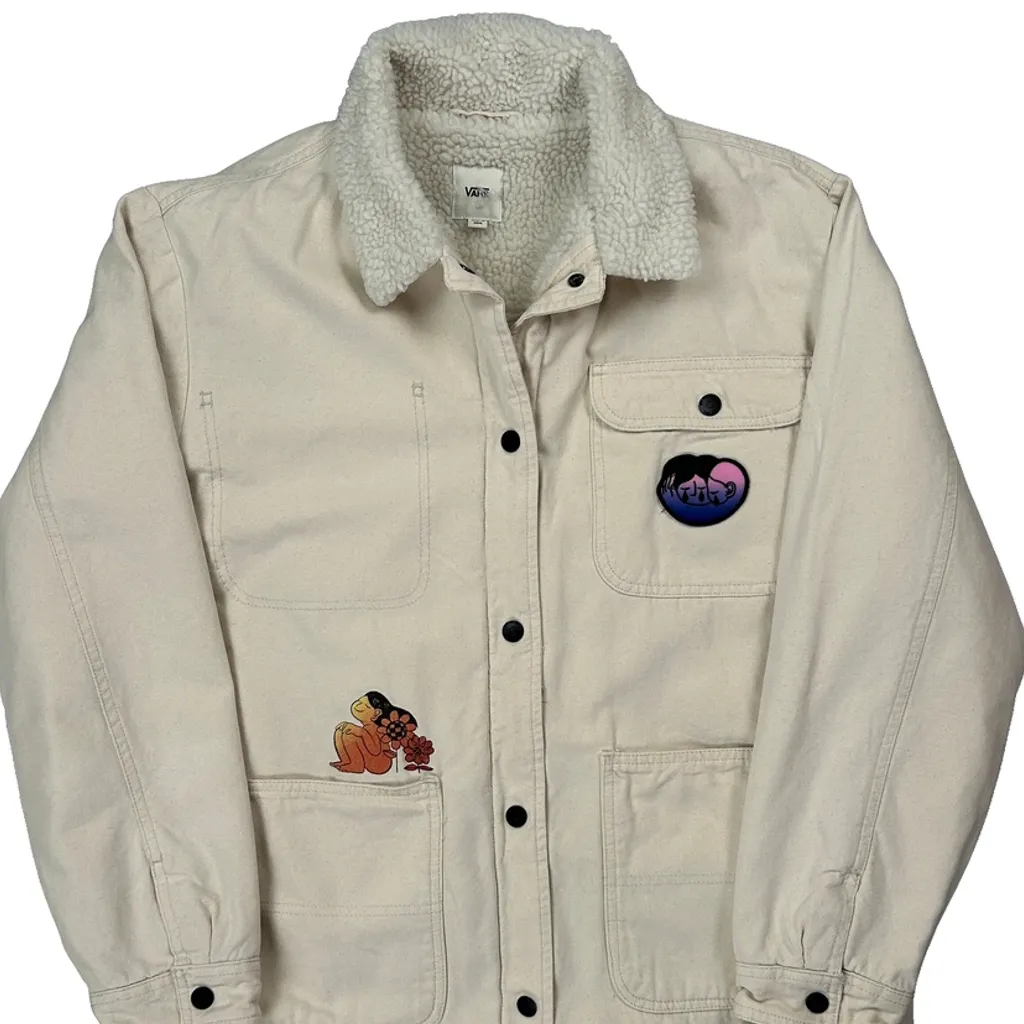 Vans Jacket - Large Cream Cotton - Image 4