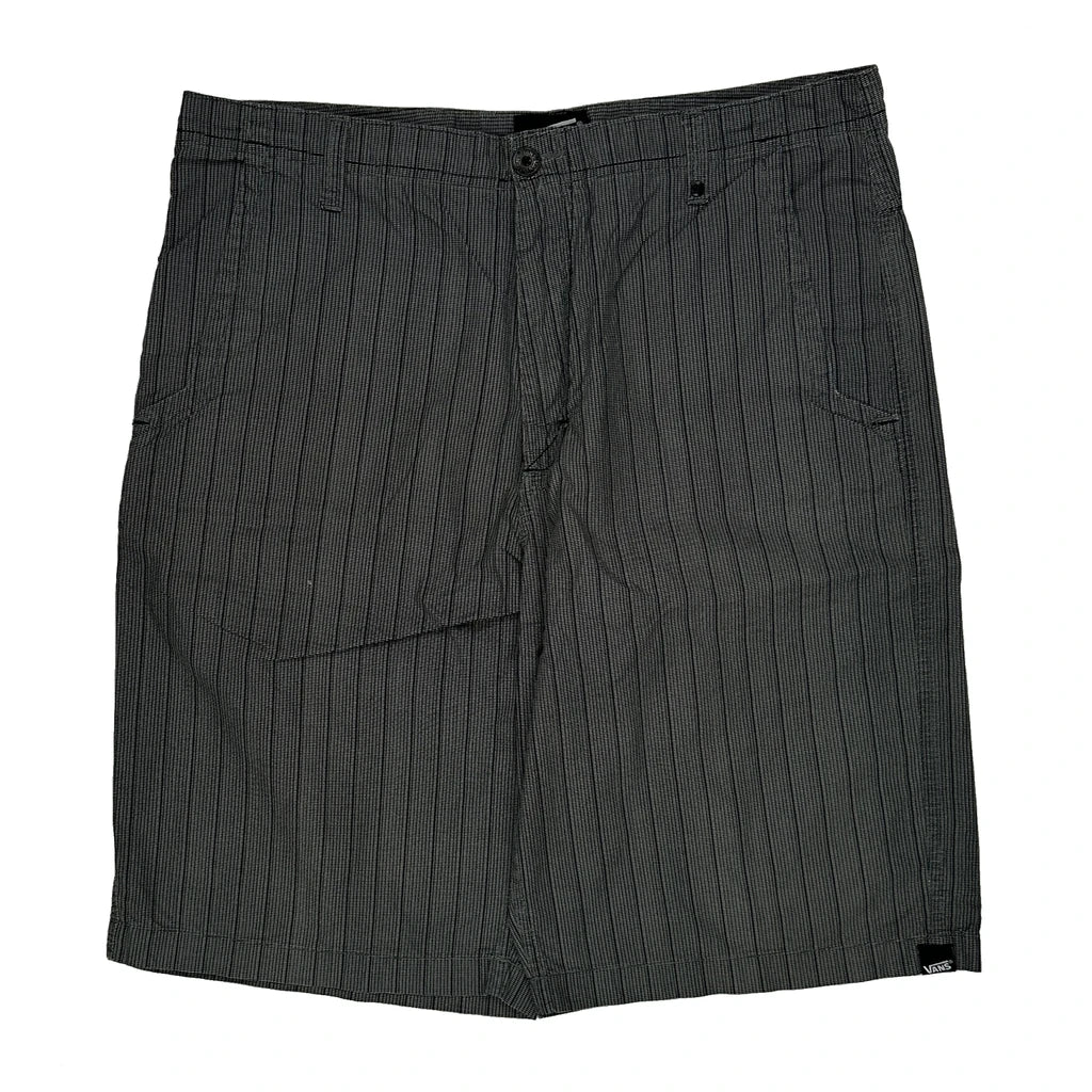 Vans Pinstripe Shorts - 34W 11L Grey Cotton Blend