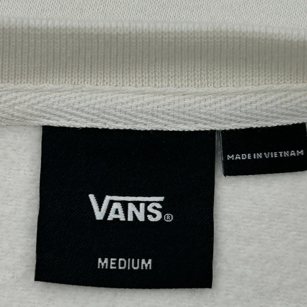 Vans Graphic Sweatshirt - Medium White Cotton - Image 3