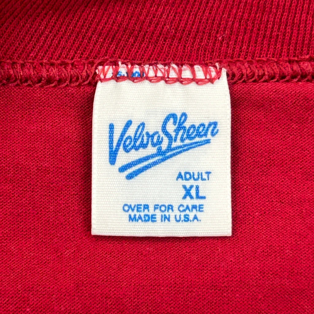 Velva Sheen Graphic T-Shirt - XL Red Cotton - Image 3