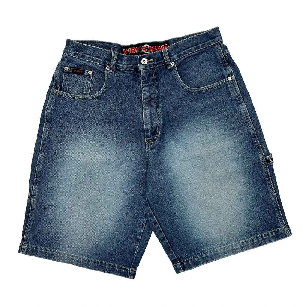 Vibes Denim Shorts - 32W 10L Blue Cotton - Image 2