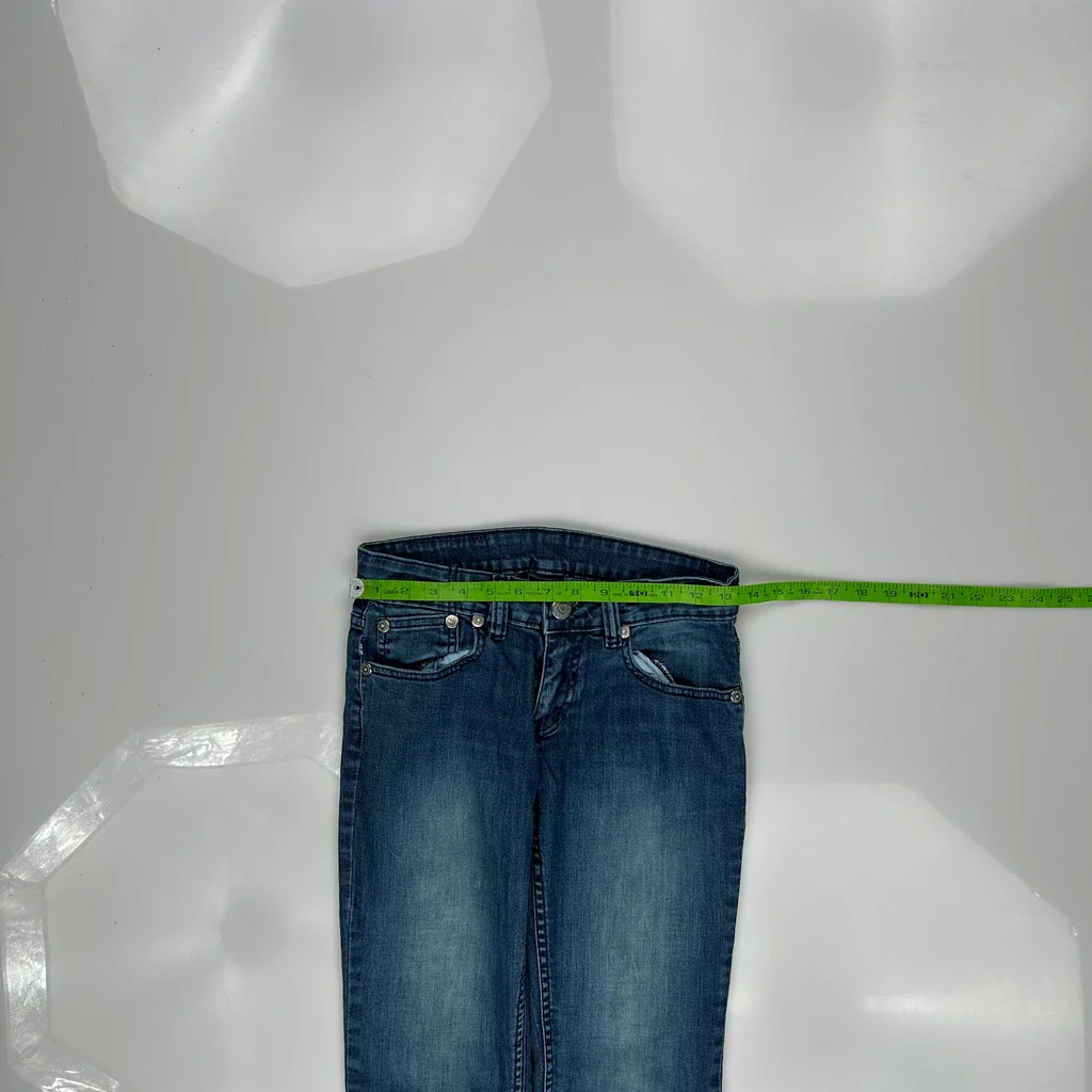 Victoria Beckham Slim Fit Jeans - 26W UK 4 Blue Cotton Blend - Image 3