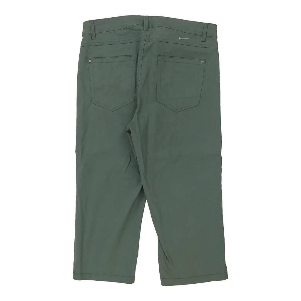 3/4 length Laura Torelli Shorts - 34W 19L Green Cotton