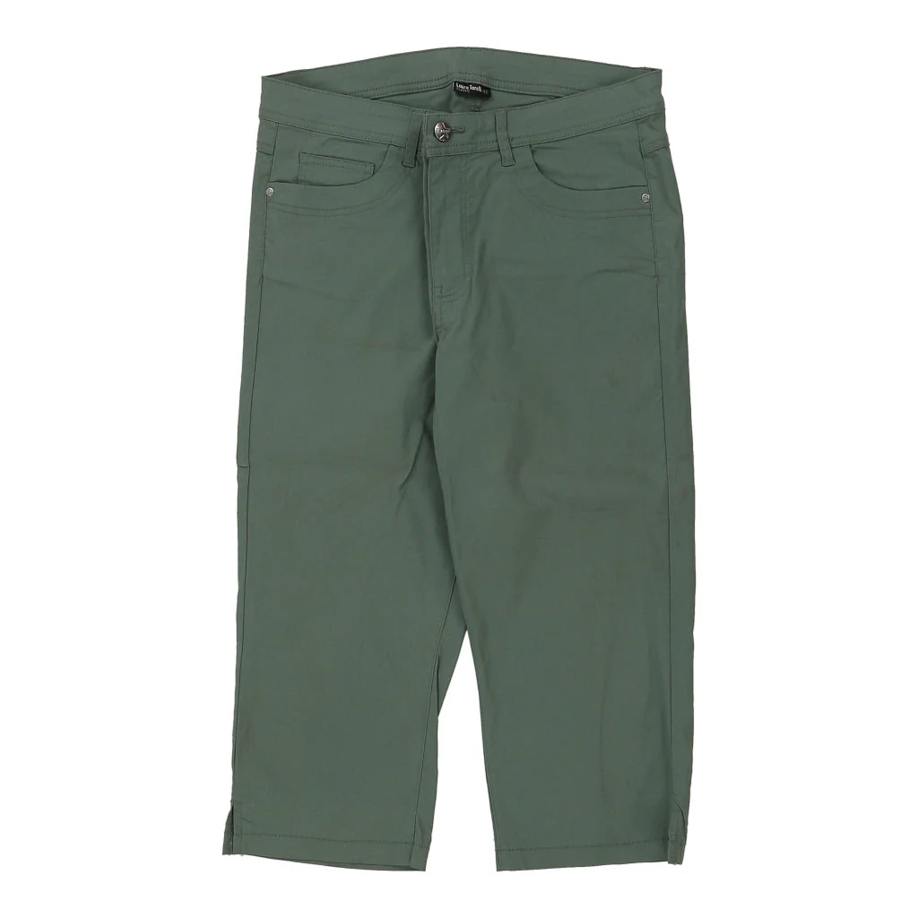 3/4 length Laura Torelli Shorts - 34W 19L Green Cotton - Image 2