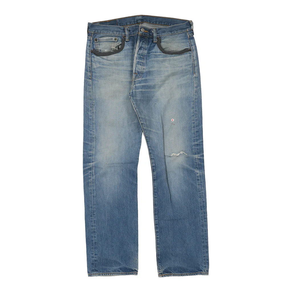 501 Levis Jeans - 33W 30L Blue Cotton - Image 3