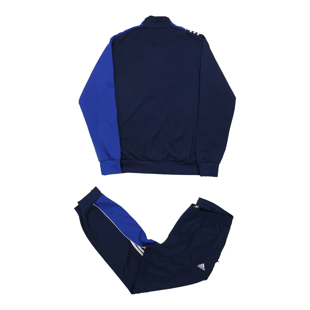 Adidas Full Tracksuit - Large Navy Polyester - Image 2