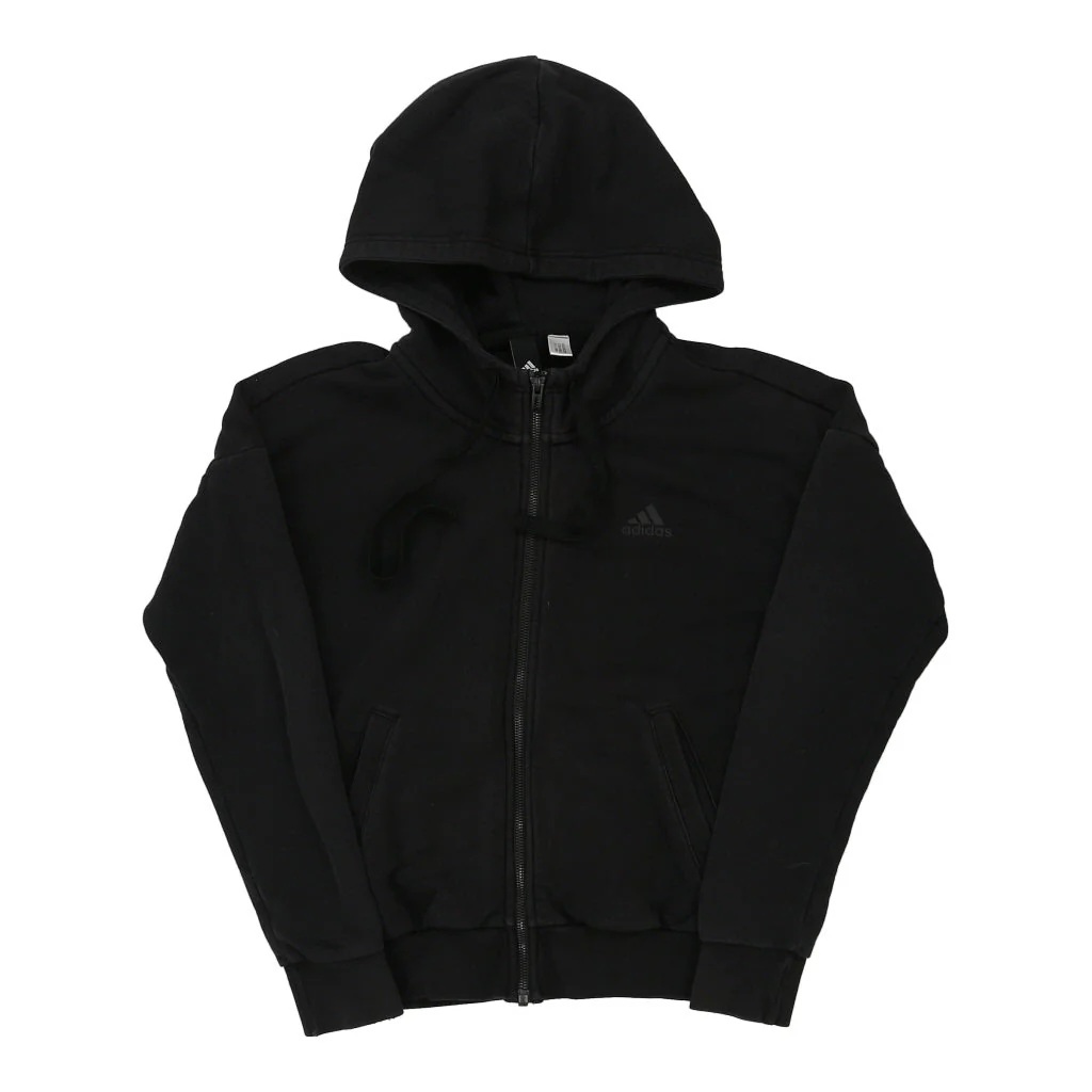 Adidas Hoodie - Small Black Cotton Blend