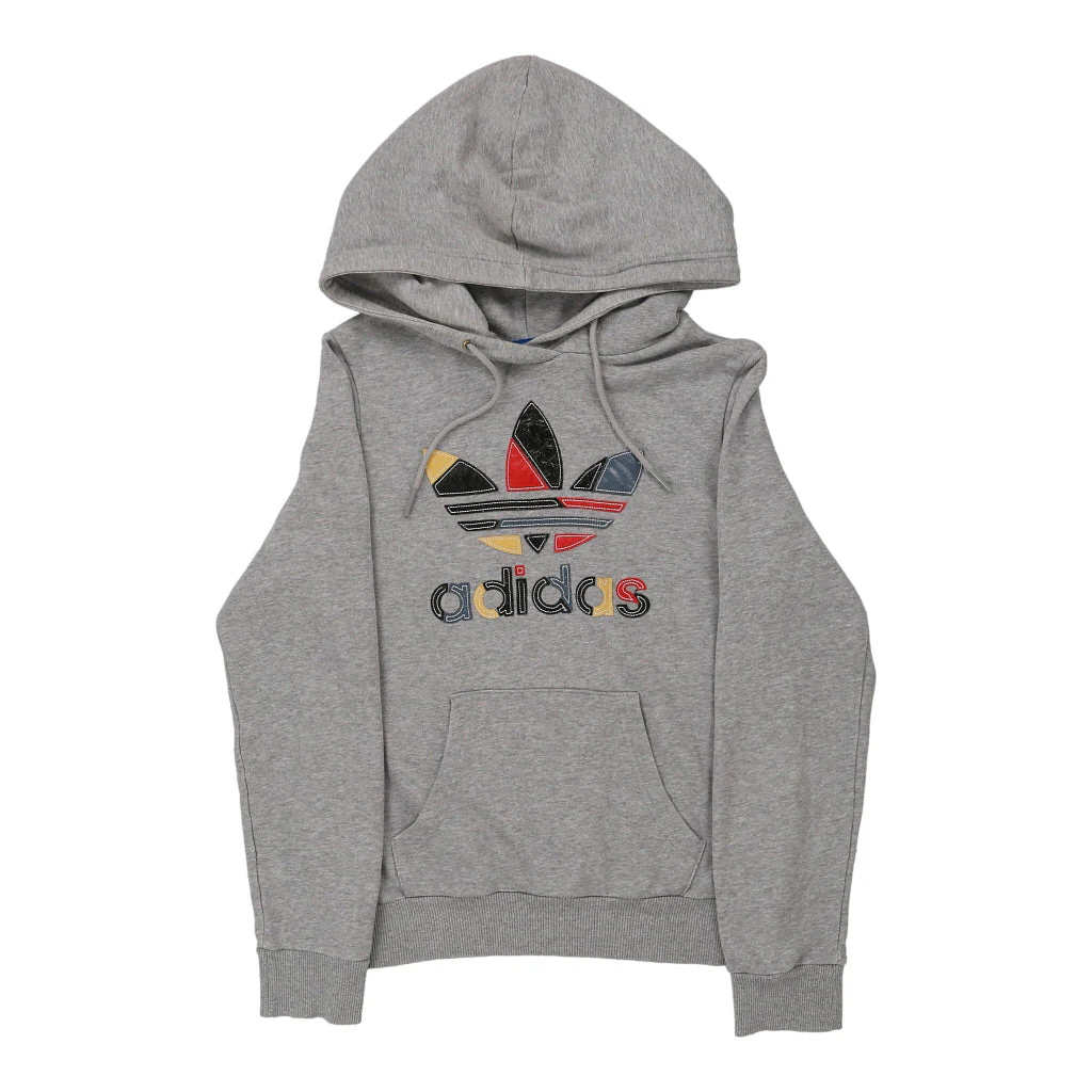 Adidas Spellout Hoodie - XS Grey Cotton