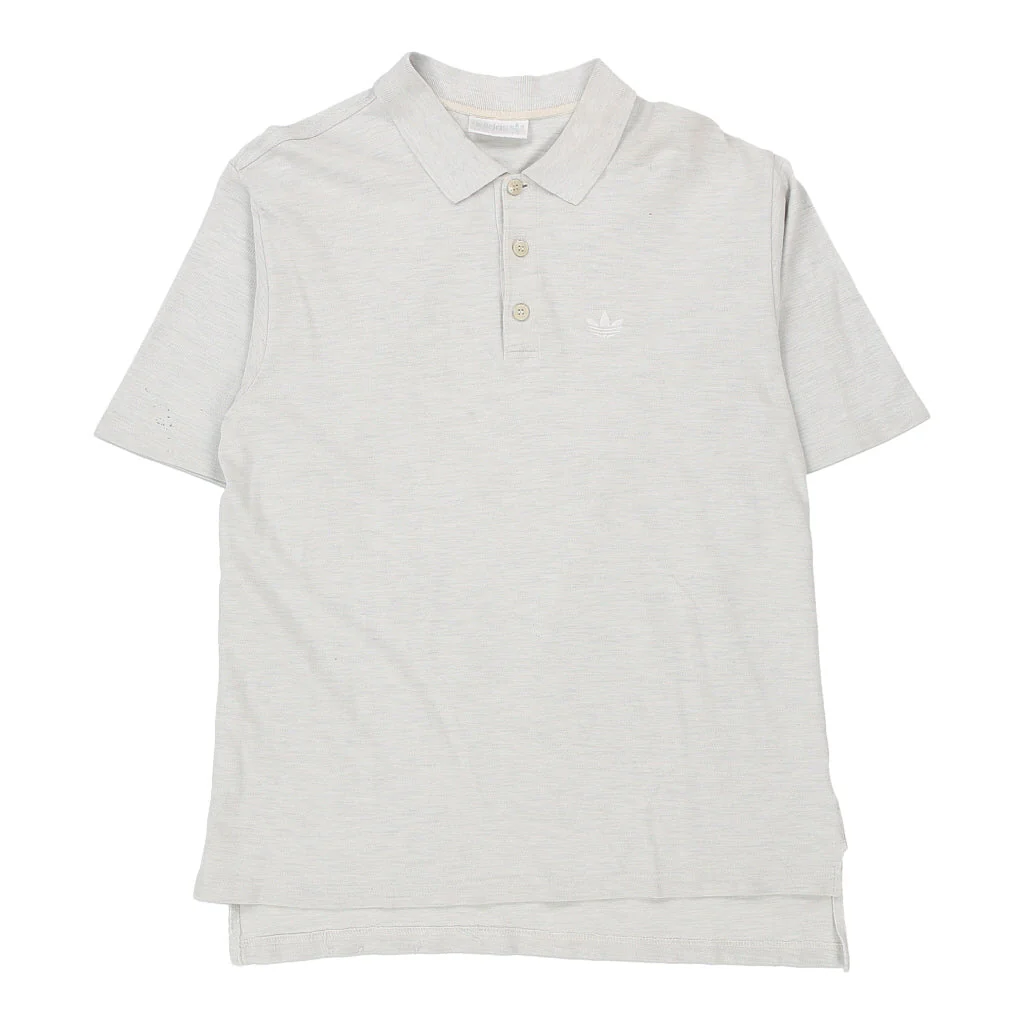 Adidas Polo Shirt - Medium Grey Cotton