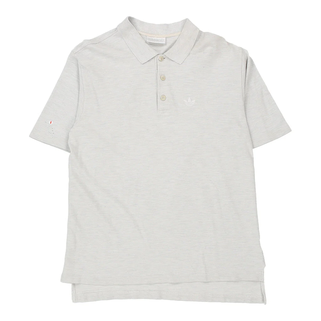 Adidas Polo Shirt - Medium Grey Cotton - Image 3