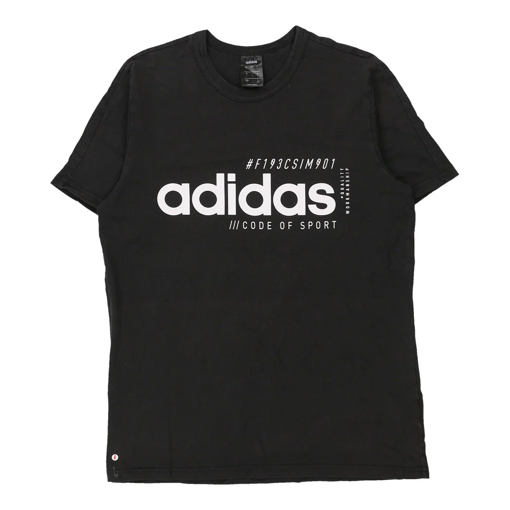 Adidas Spellout T-Shirt - Large Black Cotton - Image 3