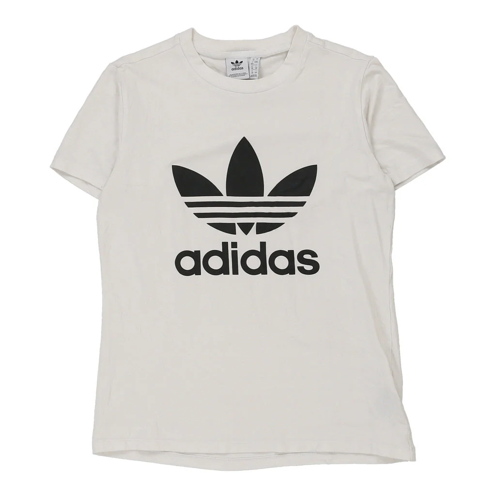 Adidas Spellout T-Shirt - Medium White Cotton
