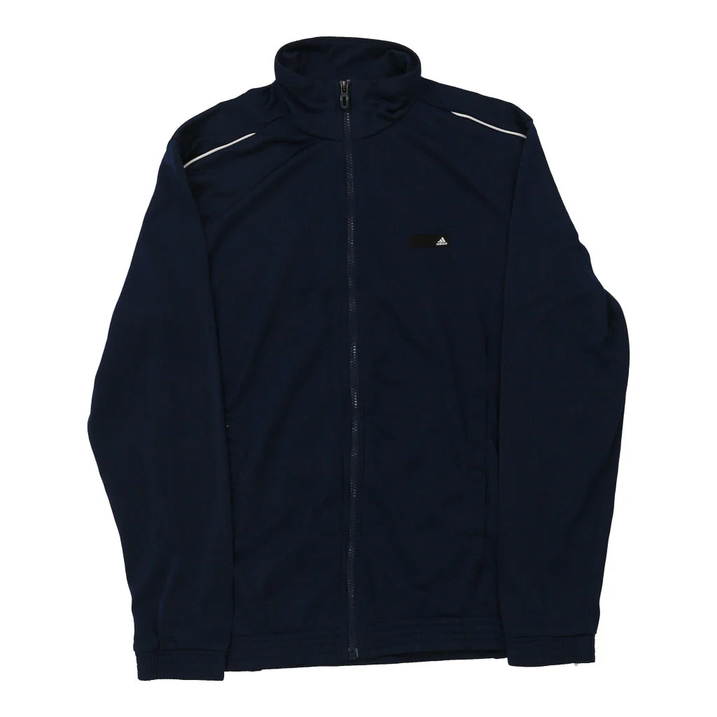 Adidas Track Jacket - Small Navy Polyester