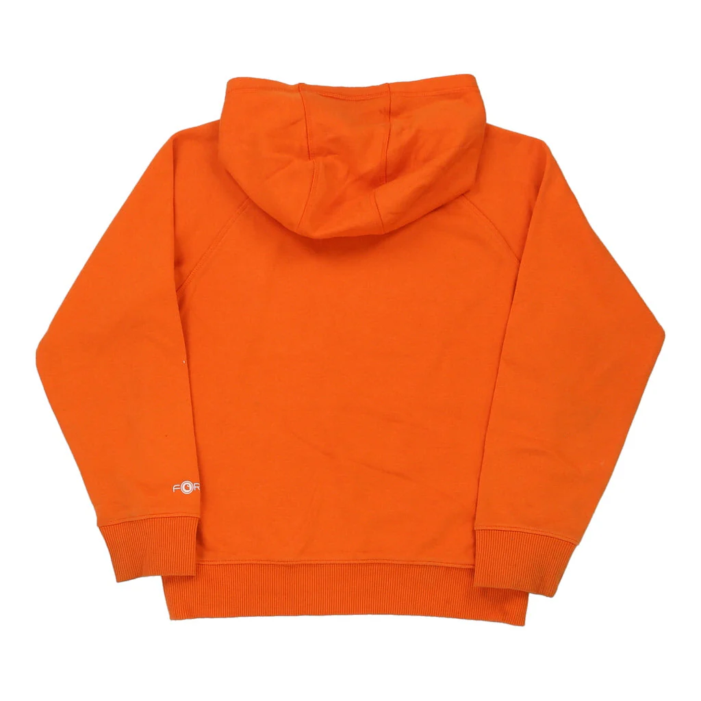 Age 10 Carhartt Spellout Hoodie - Medium Orange Cotton Blend - Image 2