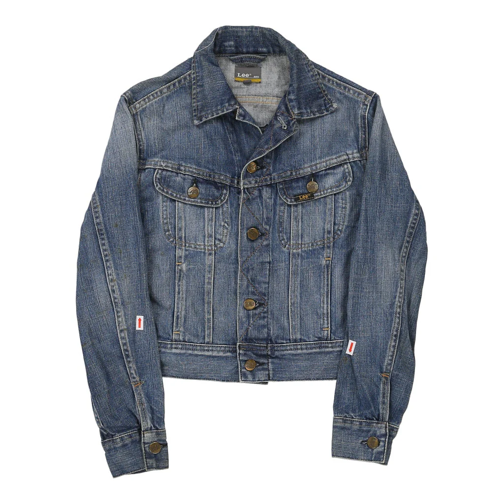 Age 10 Lee Spellout Denim Jacket - Small Blue Cotton - Image 3