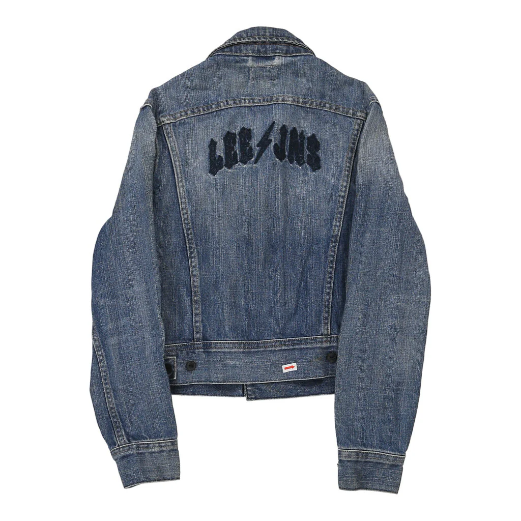 Age 10 Lee Spellout Denim Jacket - Small Blue Cotton - Image 4