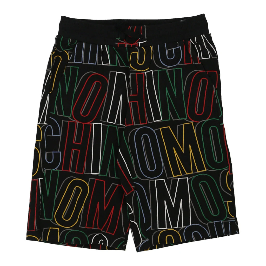 Age 12 Moschino Spellout Shorts - Medium Black Cotton Blend