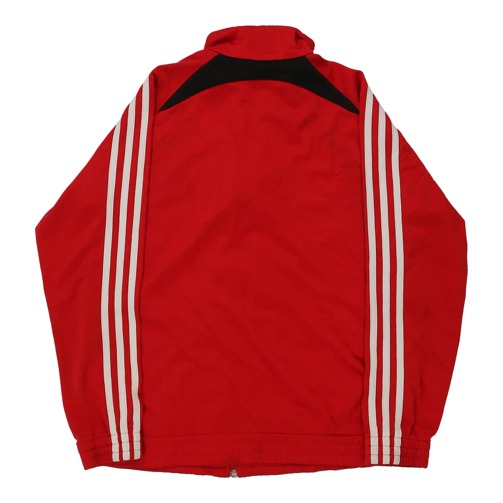 Age 13-14 Adidas Track Jacket - Large Red Polyester - Image 2