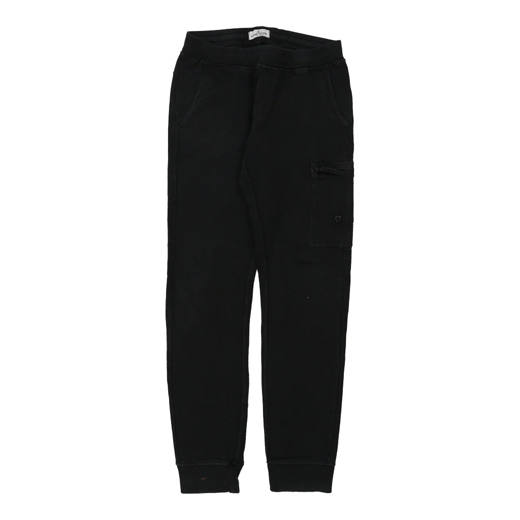 Age 14 Stone Island Joggers - Large Black Cotton Blend