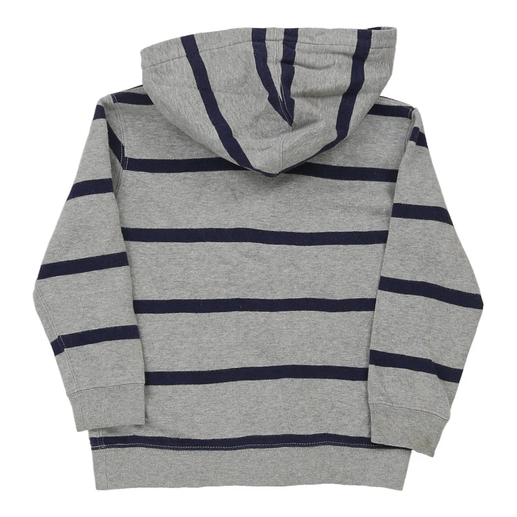 Age 5 Ralph Lauren Striped Hoodie - XS Grey Cotton Blend - Image 2