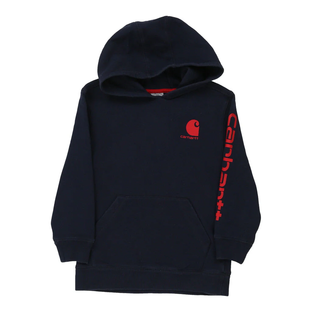 Age 8-10 Carhartt Hoodie - Small Navy Cotton