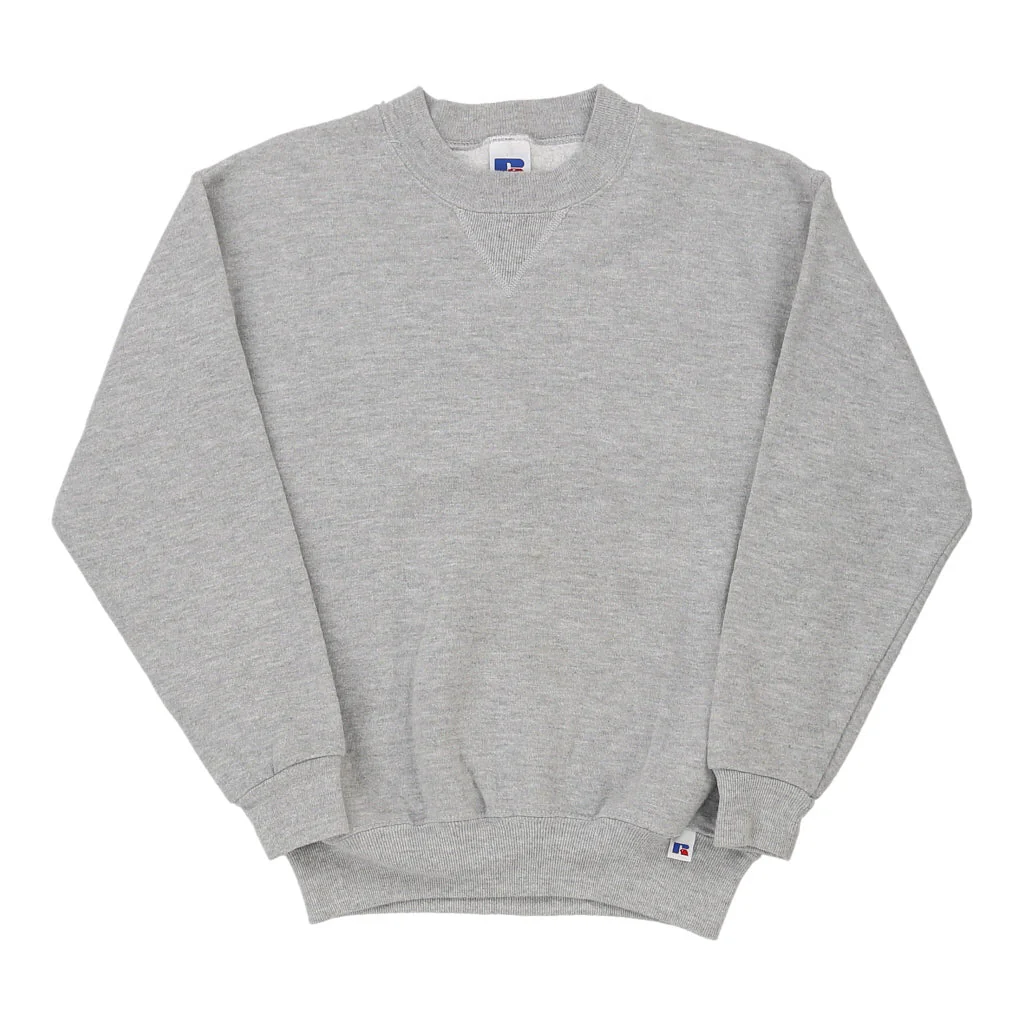 Age 8-10 Russell Athletic Sweatshirt - Small Grey Cotton Blend