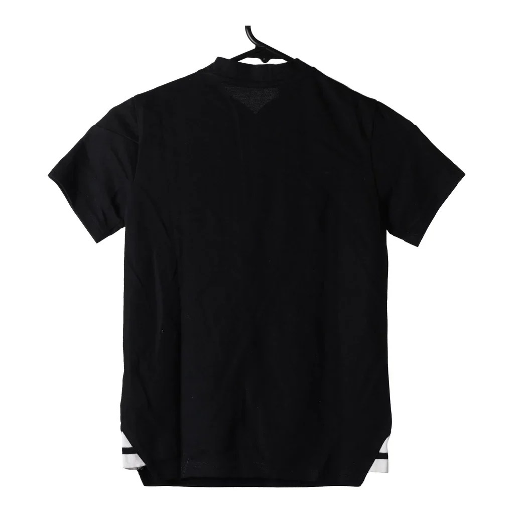 Age 9-10 Adidas Polo Shirt - Medium Black Polyester - Image 2