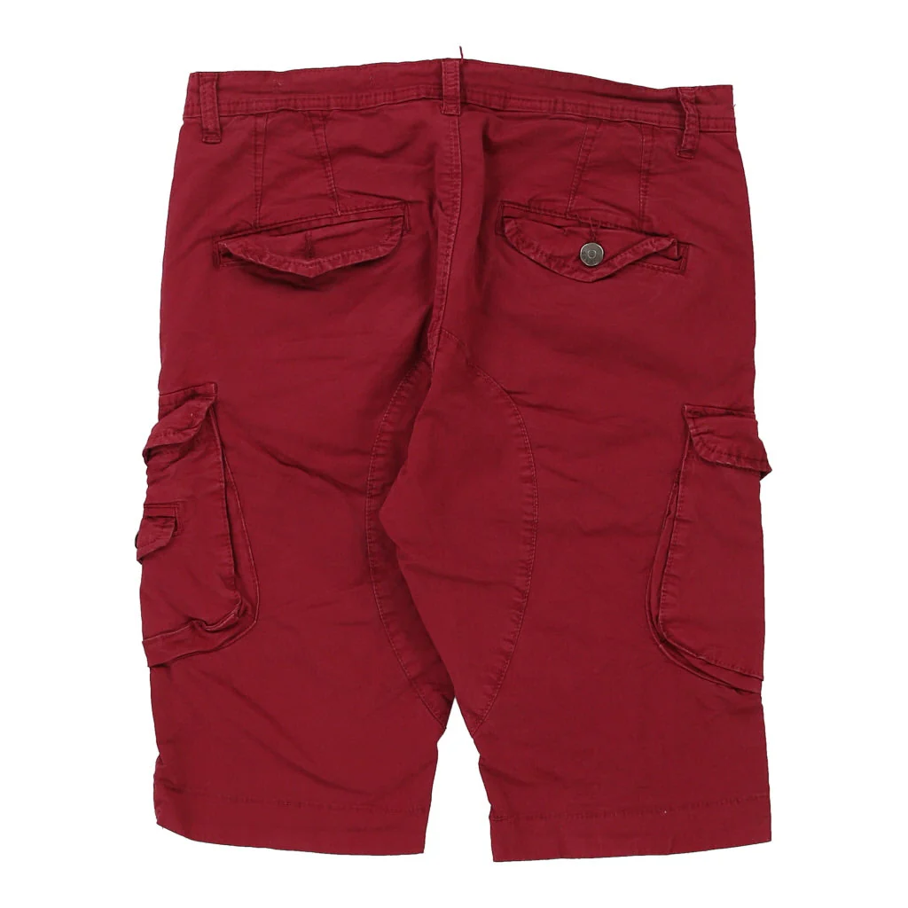 Always Jeans Cargo Shorts - 32W 12L Red Cotton