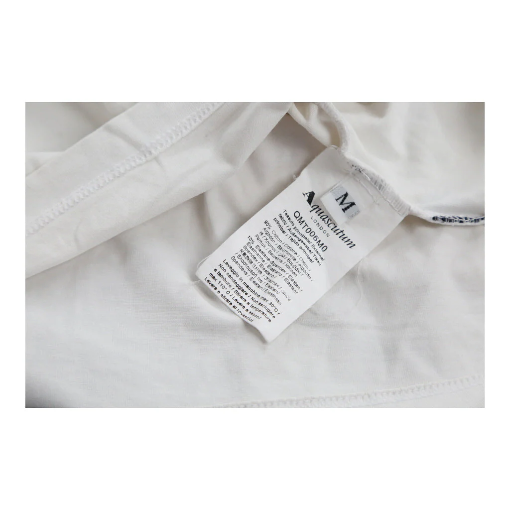 Aquascutum Graphic T-Shirt - Medium White Cotton - Image 6