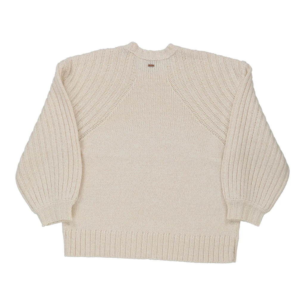 Armani Exchange Jumper - Medium Cream Acrylic Blend - Image 2