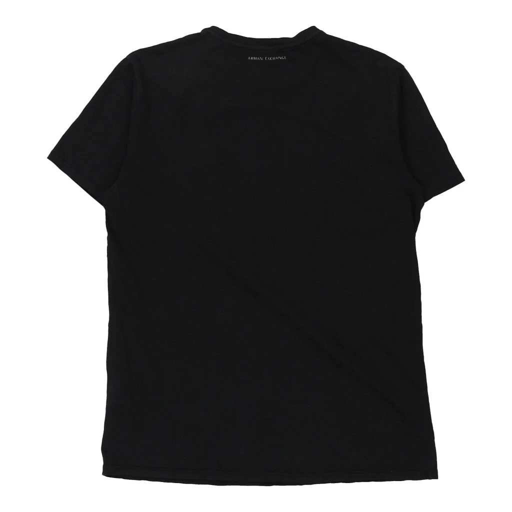 Armani Exchange T-Shirt - Medium Black Cotton - Image 2