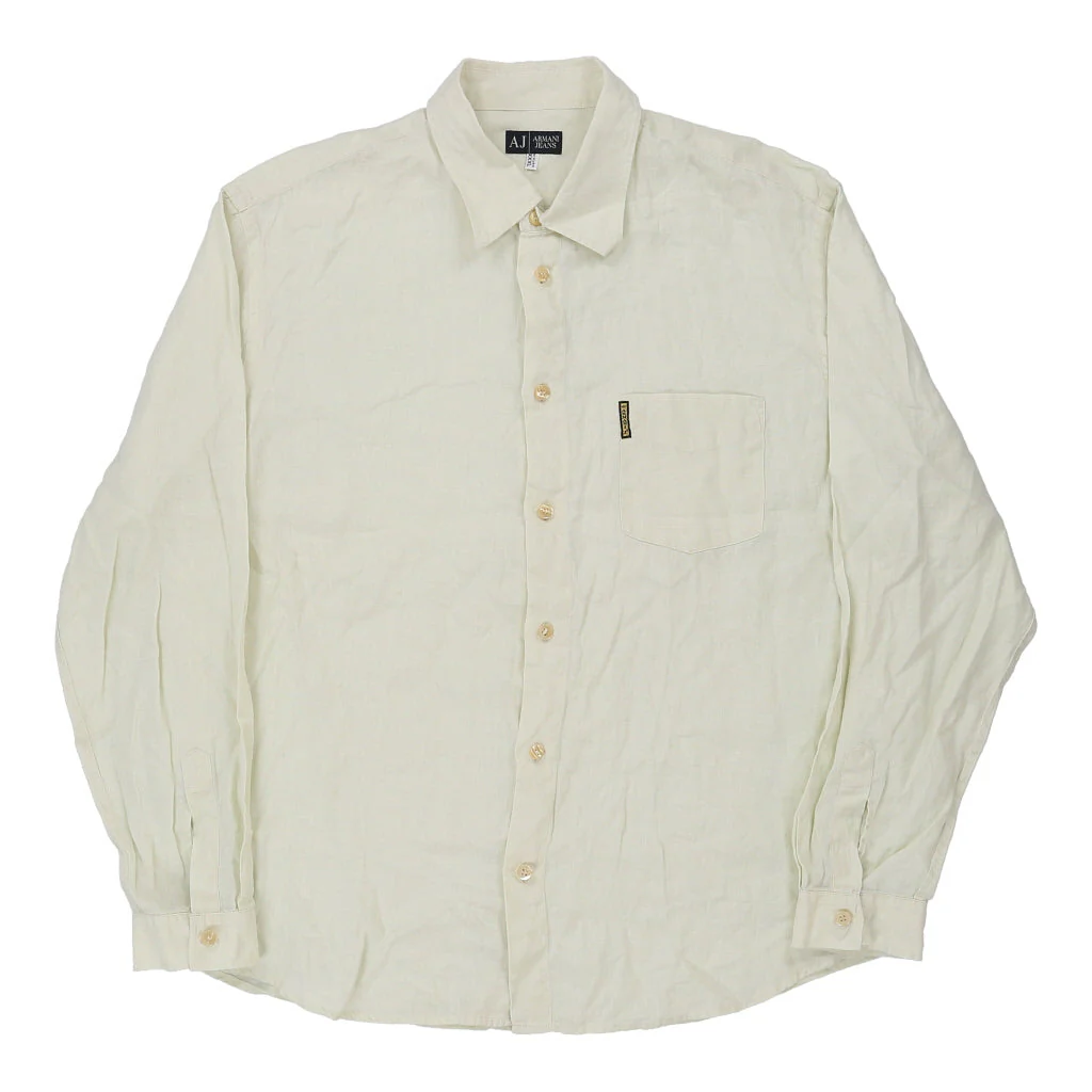 Armani Jeans Shirt - 3XL Beige Cotton
