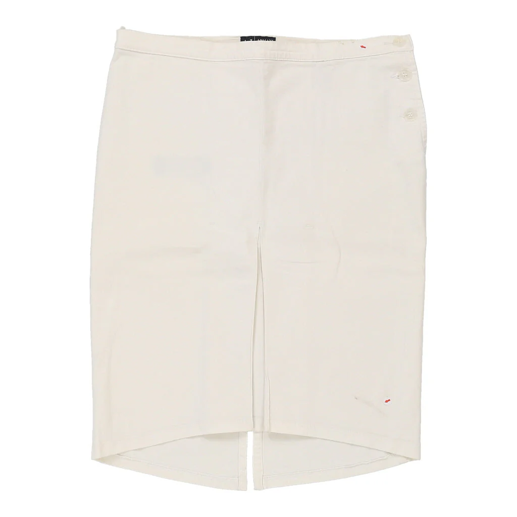 Armani Jeans Skirt - 30W UK 10 White Cotton Blend - Image 3