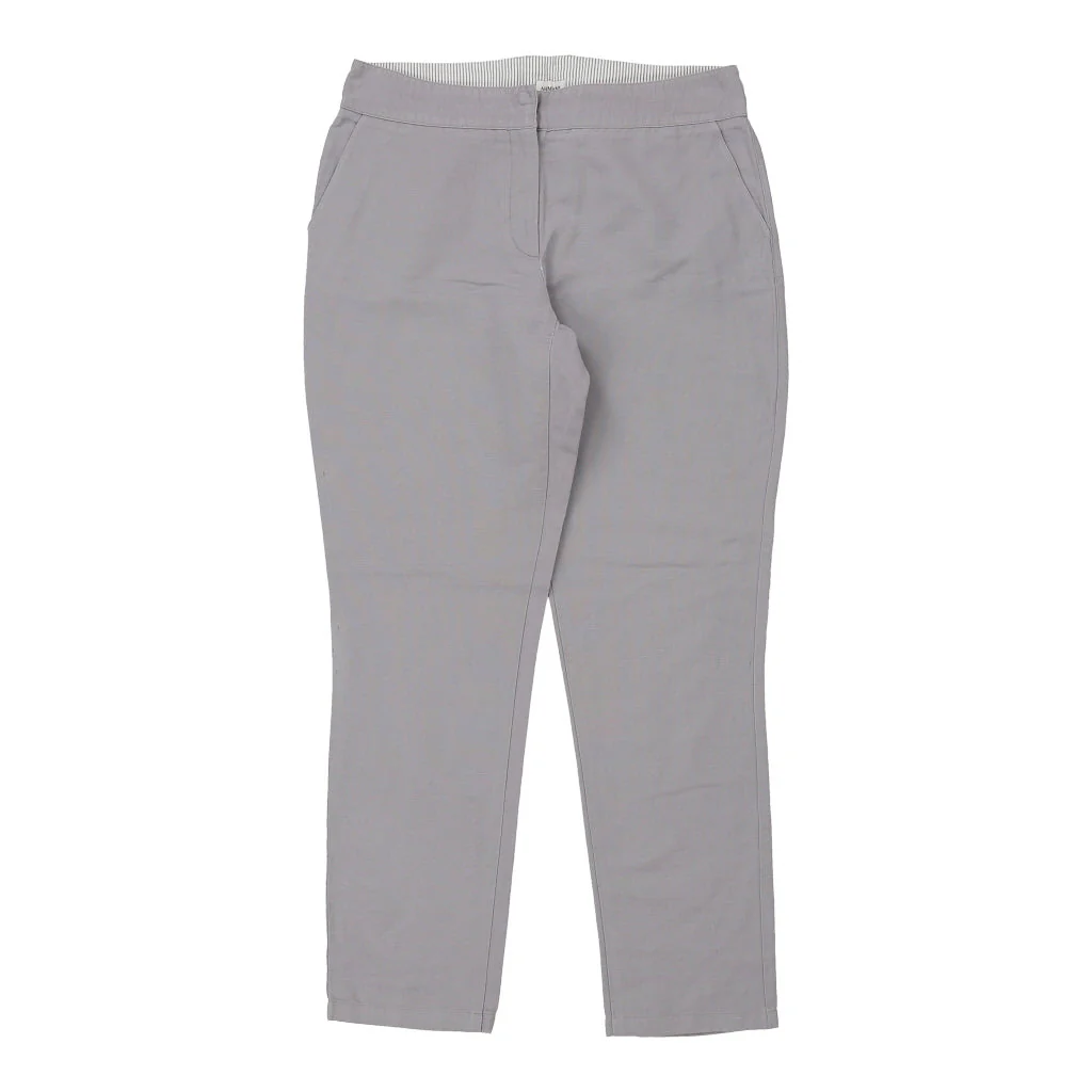 Armani Trousers - 32W UK 12 Grey Cotton