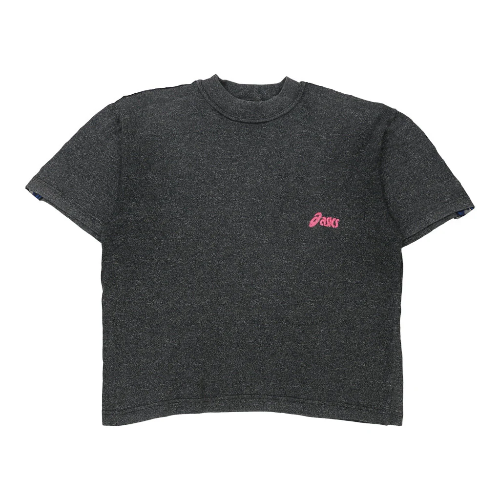 Asics T-Shirt - Large Grey Cotton