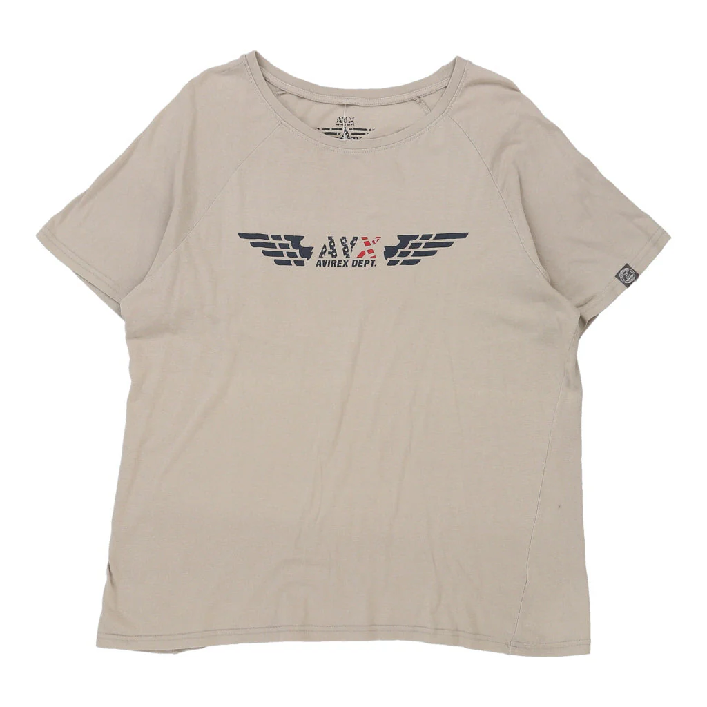Avirex T-Shirt - 2XL Beige Cotton
