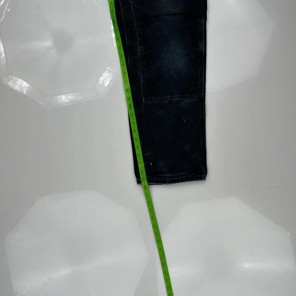 Vintage B136 Blk Faded Carhartt Double Knee Carpenter Pants - 31W 30L Black Cotton - Image 5