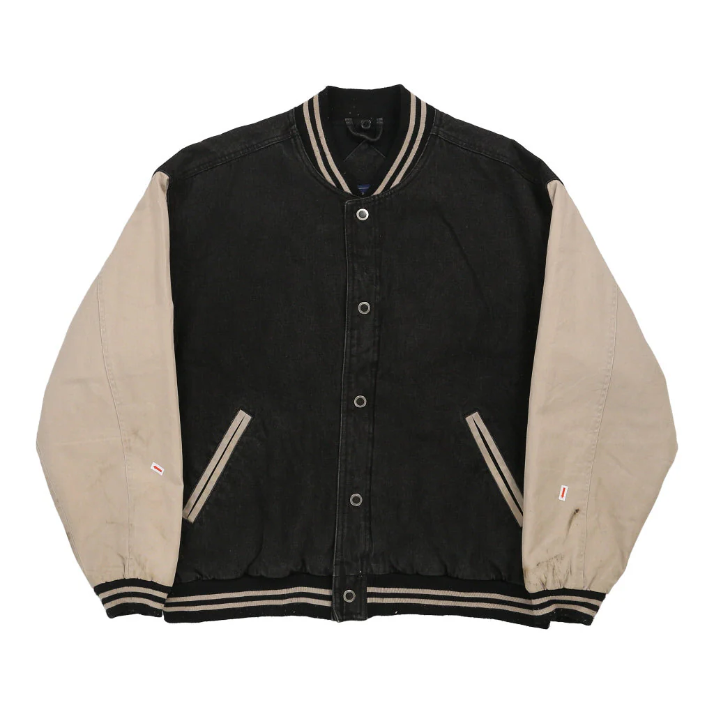 Basic Editions Varsity Jacket - Large Black Cotton - Image 3