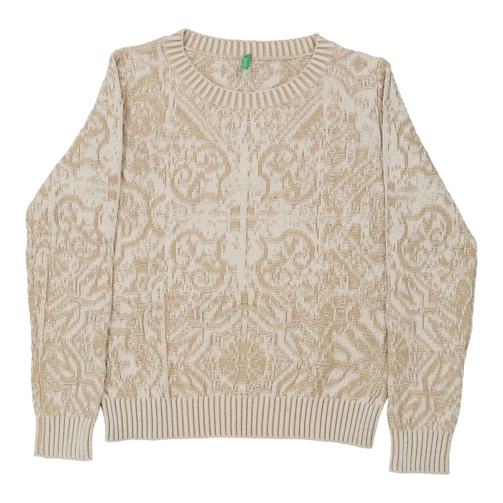 Benetton Jumper - Medium Beige Cotton