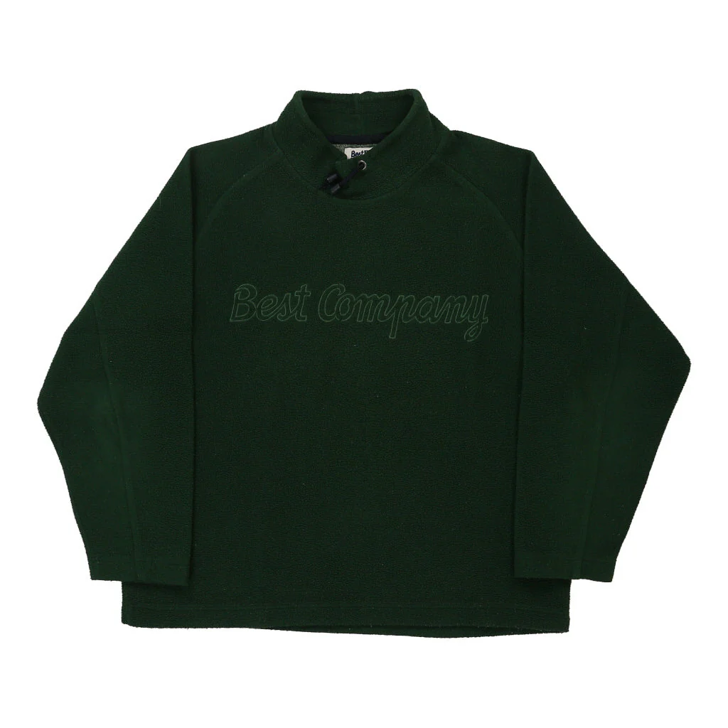 Best Company Spellout Fleece - Medium Green Polyester