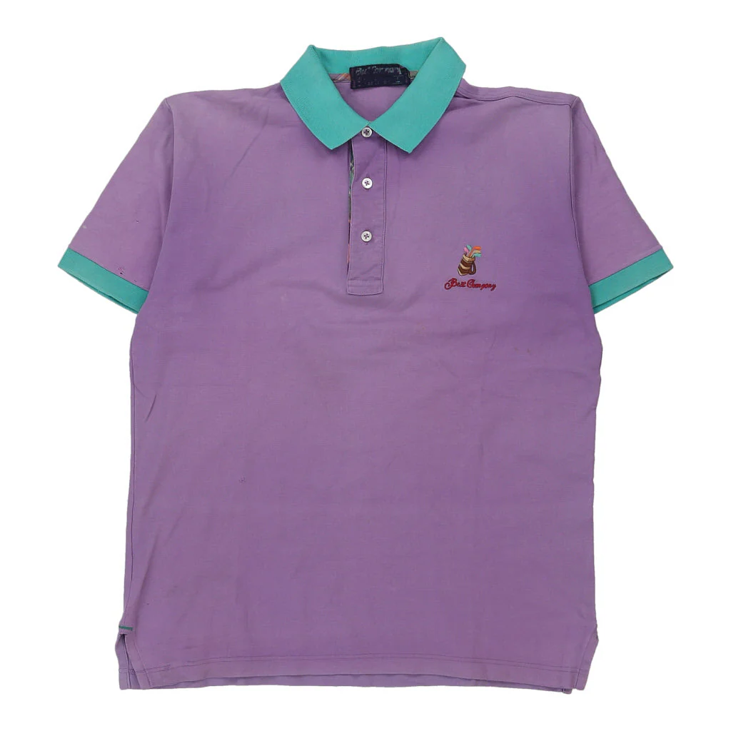 Best Company Polo Shirt - Large Purple Cotton
