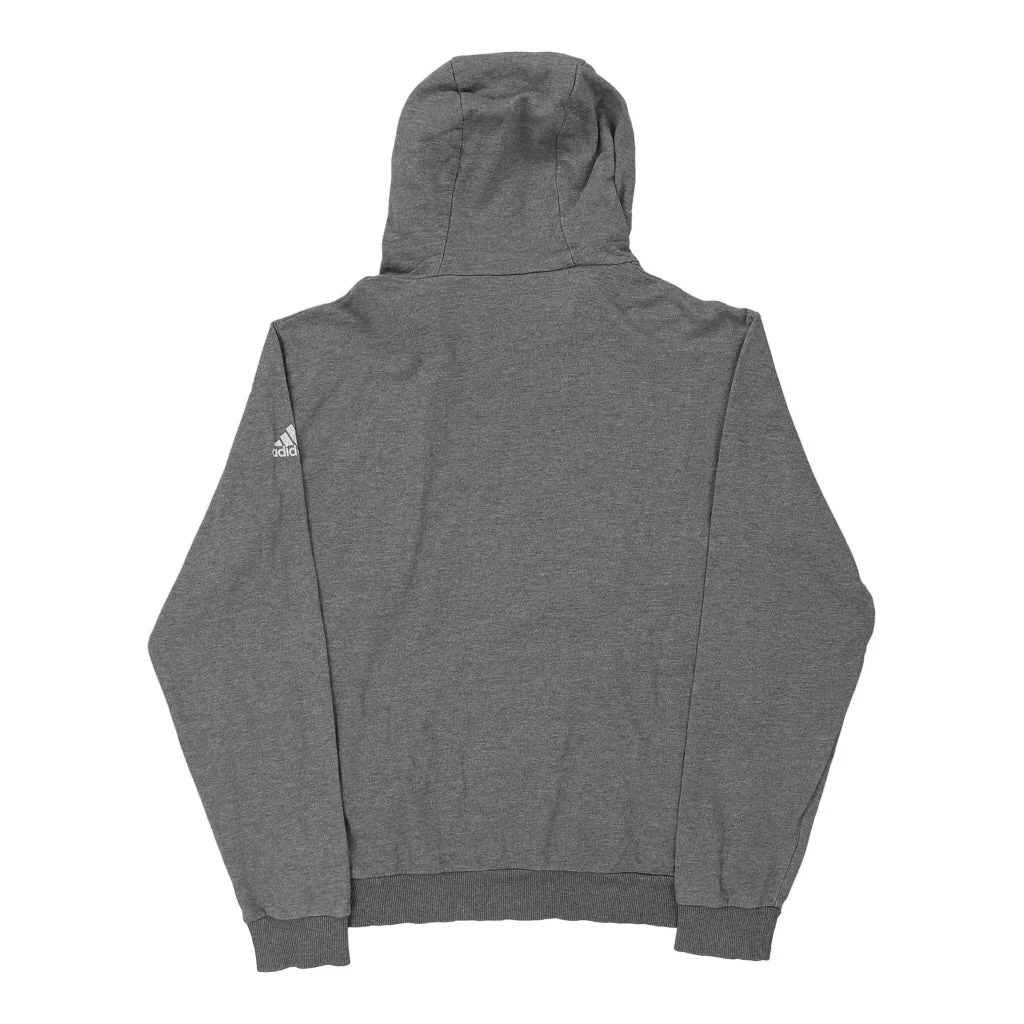 Brooklyn Nets Adidas NBA Hoodie - XL Grey Cotton - Image 2