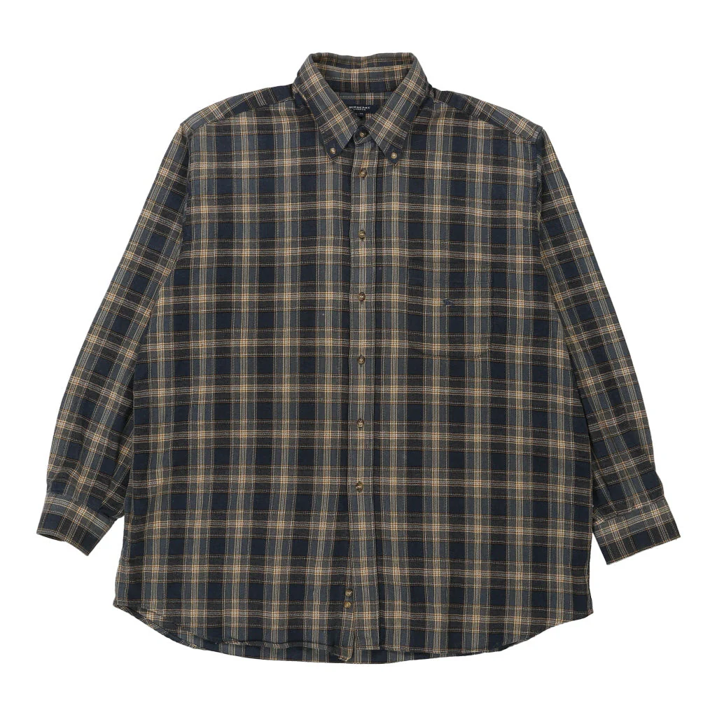 Burberry London Checked Shirt - 3XL Blue Cotton